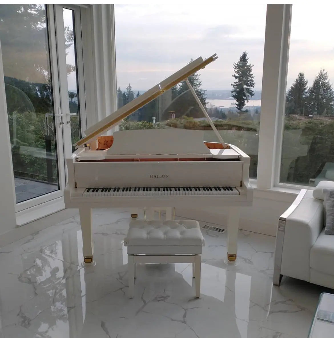 Hailun Grand Piano HG151 - White - Mezzopiano
